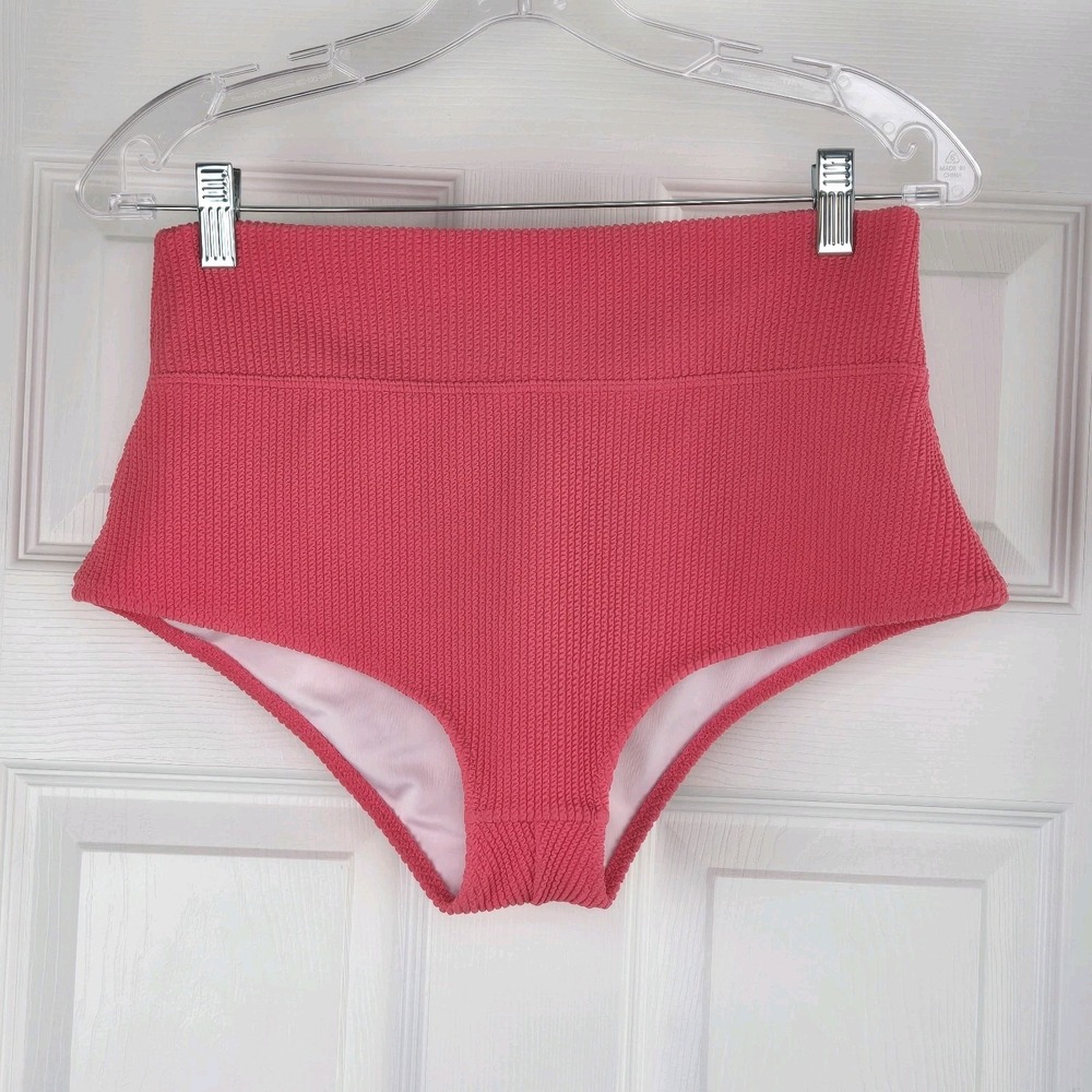 Victoria's Secret PINK Ribbed Swim Bikini‎ Bottom Boy Short High Rise Size XL